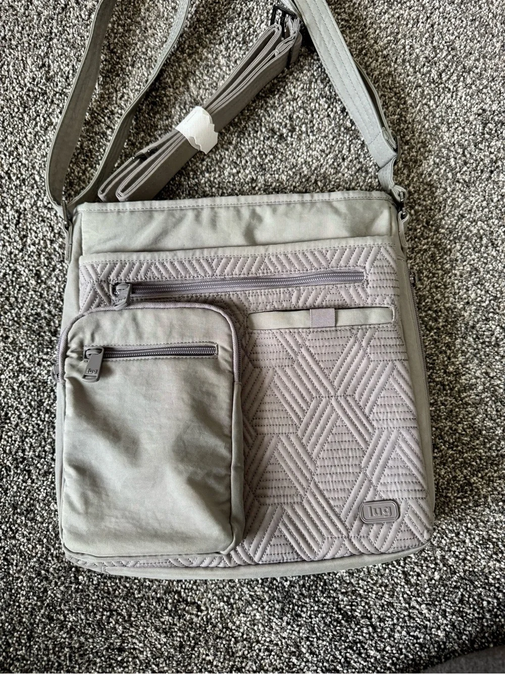 Lug Monorail Convertible Crossbody Backpack Gray Bag Travel Insulate Pocket
